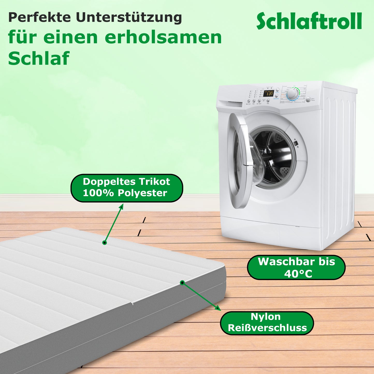 7-Zonen Kaltschaummatratze – 17 cm Höhe, Härtegrad H3, ergonomisch & atmungsaktiv