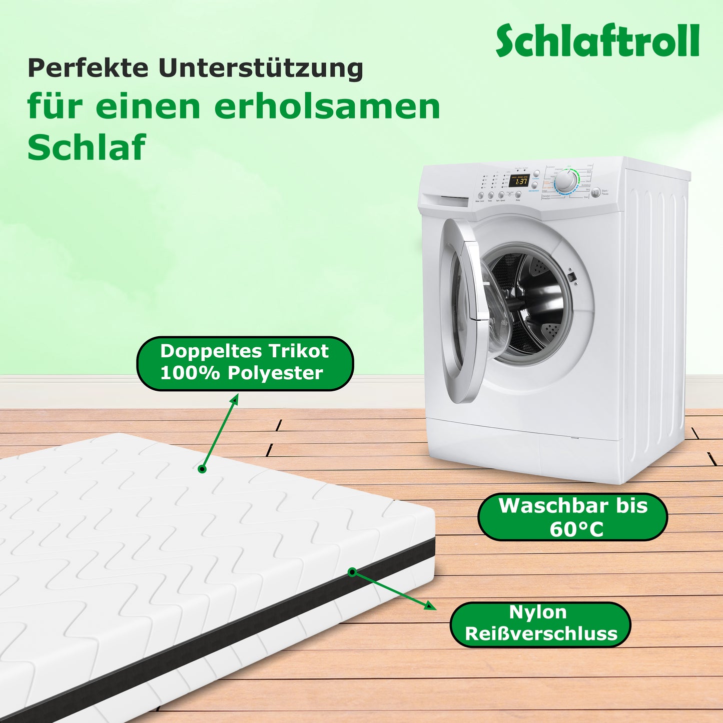 Taschenfederkernmatratze 7-Zonen – Härtegrade H3 & H4