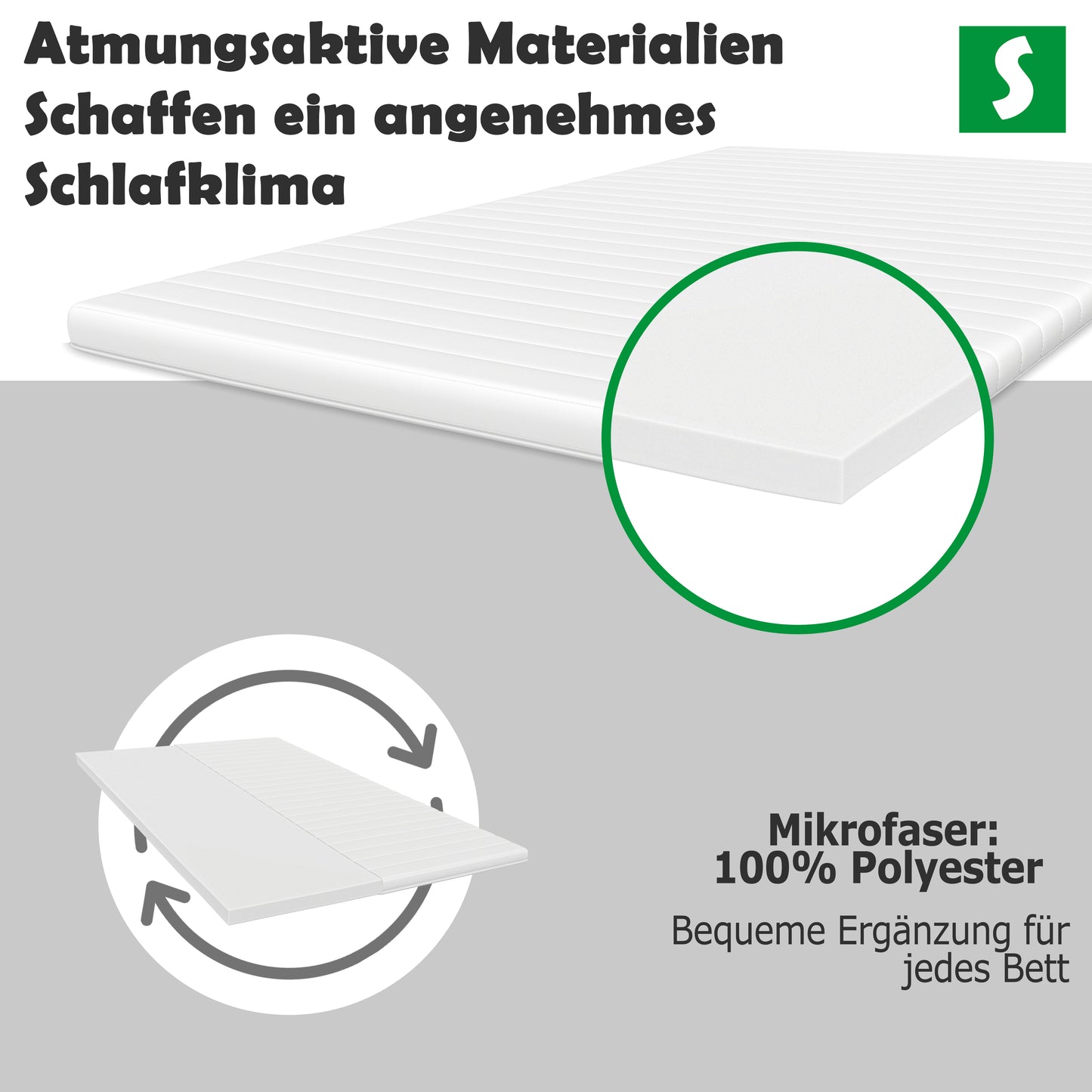 Atmungsaktive Materialine Schaffen ein angenehmes Schlafklima - 100% Polyester