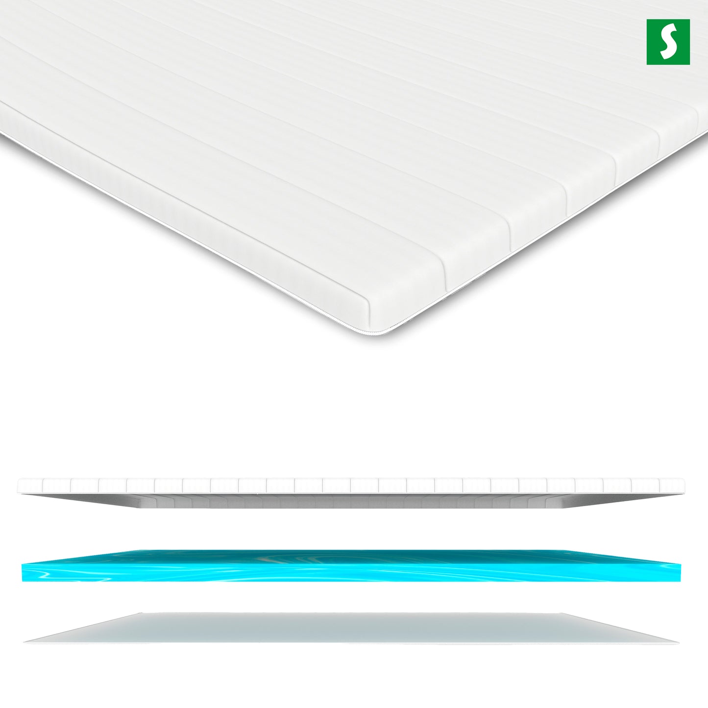 Bequemer 5cm Gelschaumtopper für besseren Schlafkomfort
