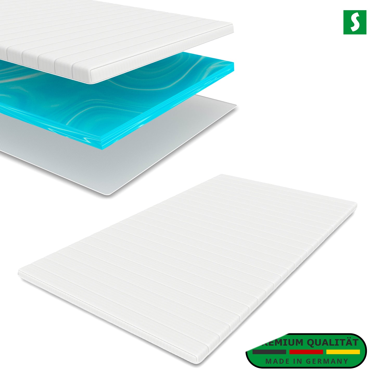Bequemer 5cm Gelschaumtopper für besseren Schlafkomfort