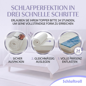 Schlaftroll 7-Zonen Gelschaum-Topper 8 cm – TENCEL™ Lyocell Bezug