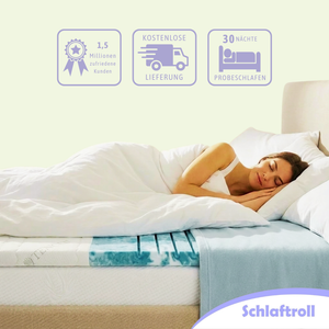 Schlaftroll 7-Zonen Gelschaum-Topper 8 cm – TENCEL™ Lyocell Bezug