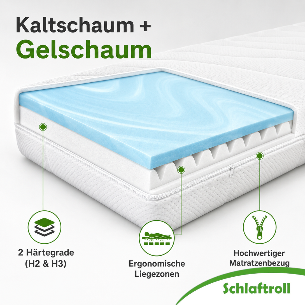 Ergonomic gel foam mattress with soft microfiber cover for optimal sleep