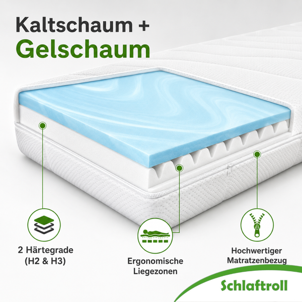 Matelas ergonomique en mousse à mémoire de forme avec housse douce en microfibre pour un sommeil optimal