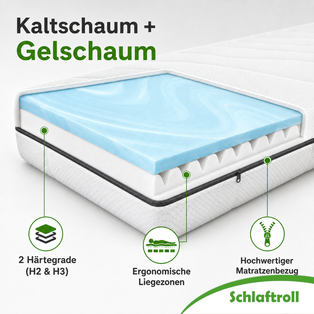 Comfortable gel foam mattress with a high-quality cover for restful sleep