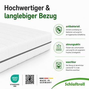 Komfortable Gelschaummatratze mit hochwertigem Bezug für erholsamen Schlaf