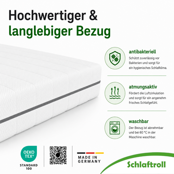 Komfortable Gelschaummatratze mit hochwertigem Bezug für erholsamen Schlaf