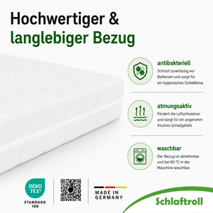 Matelas ergonomique en mousse à mémoire de forme avec housse douce en microfibre pour un sommeil optimal