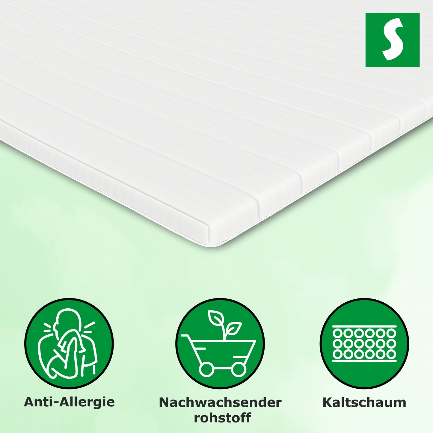 Bequemer 5cm Gelschaumtopper für besseren Schlafkomfort