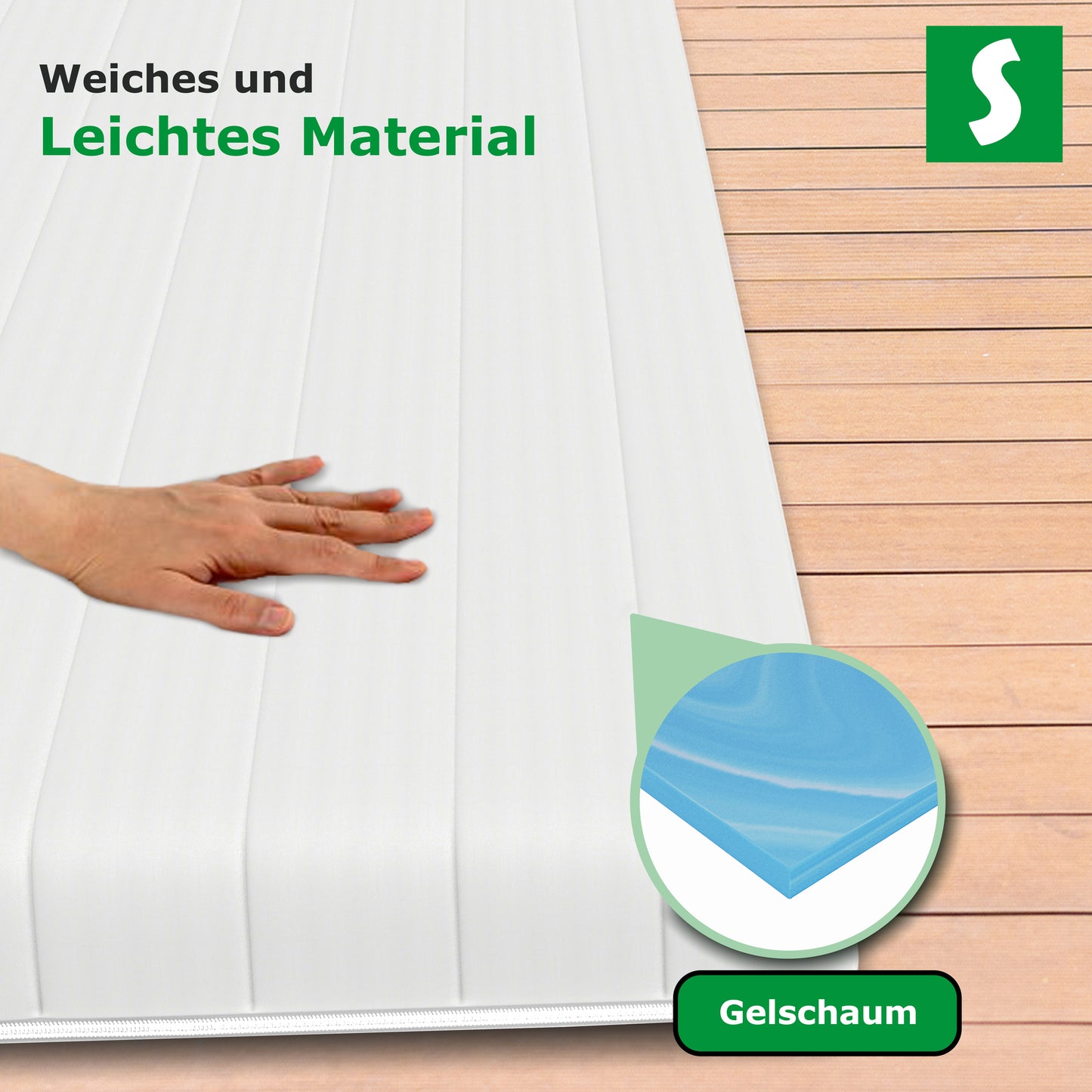 Bequemer 5cm Gelschaumtopper für besseren Schlafkomfort