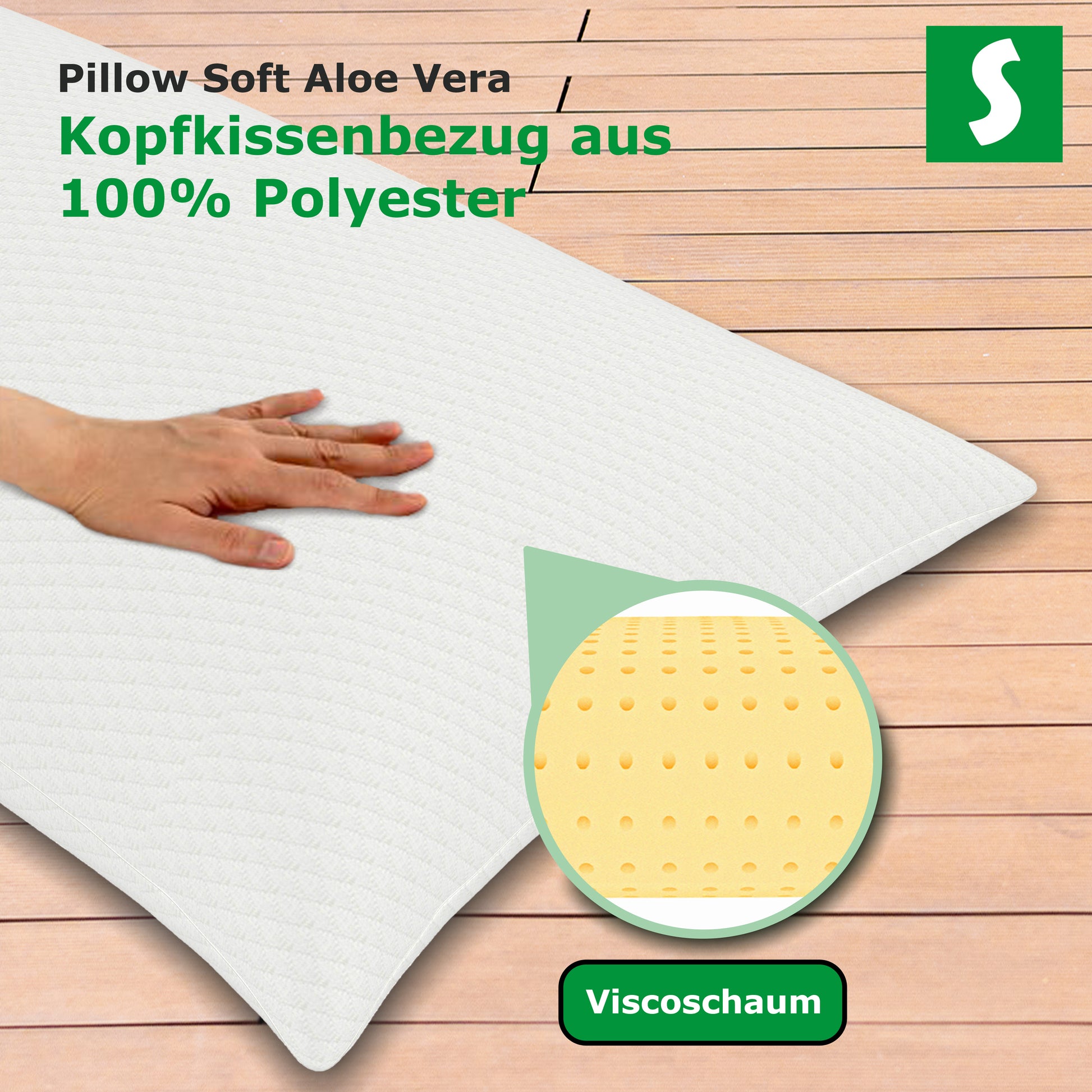 kopfkissenbezug aus 100% polyester