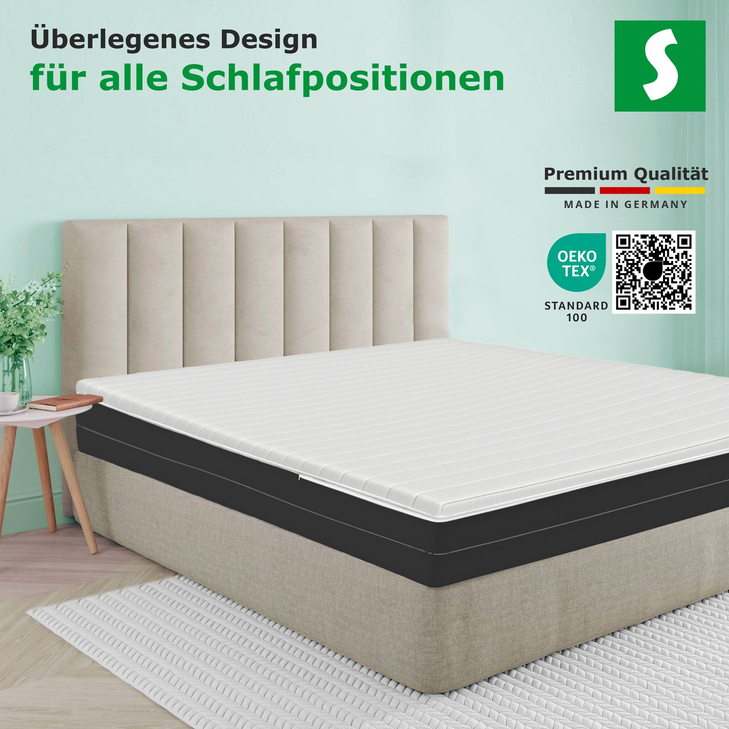 Bequemer 5cm Gelschaumtopper für besseren Schlafkomfort