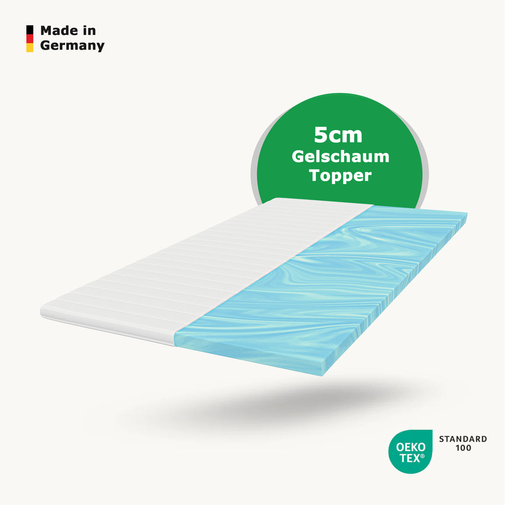 Bequemer 5cm Gelschaumtopper für besseren Schlafkomfort
