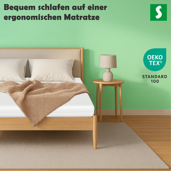Bequem schlafen auf einer ergonomischen matratze