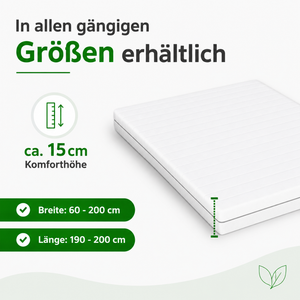 Komfortable Gelschaummatratze mit hochwertigem Bezug für erholsamen Schlaf