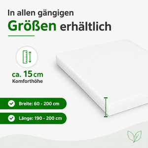 Matelas ergonomique en mousse à mémoire de forme avec housse douce en microfibre pour un sommeil optimal
